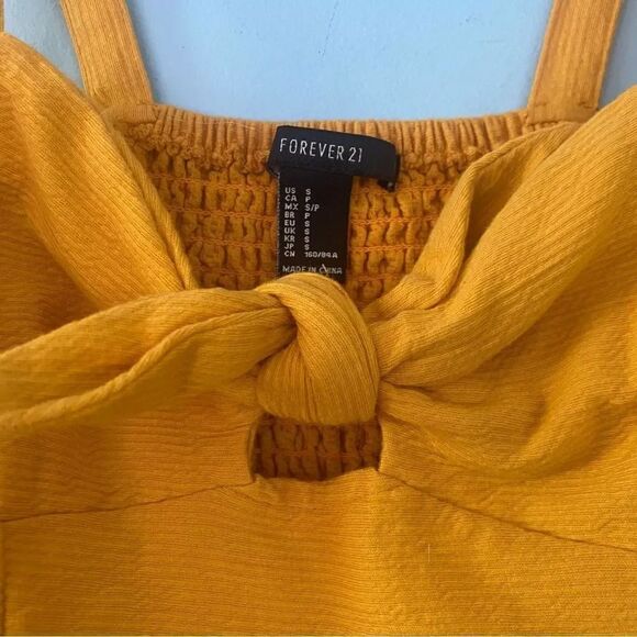 Forever 21 Yellow Tie Crop Top - Picture 8 of 8